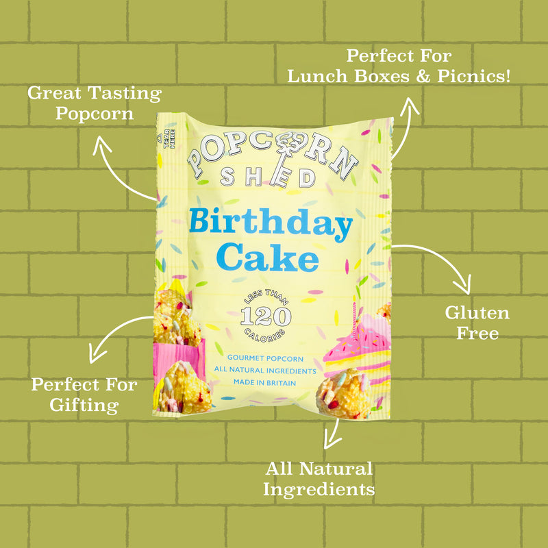 Birthday Cake Popcorn Snack Packs | 16 Pack