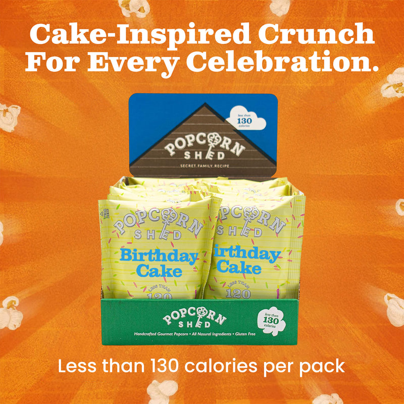 Birthday Cake Popcorn Snack Packs | 16 Pack