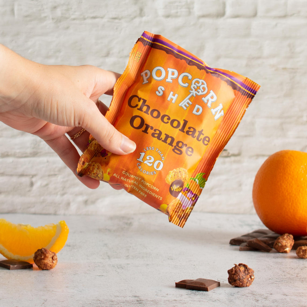 Chocolate Orange Popcorn Snack Pack