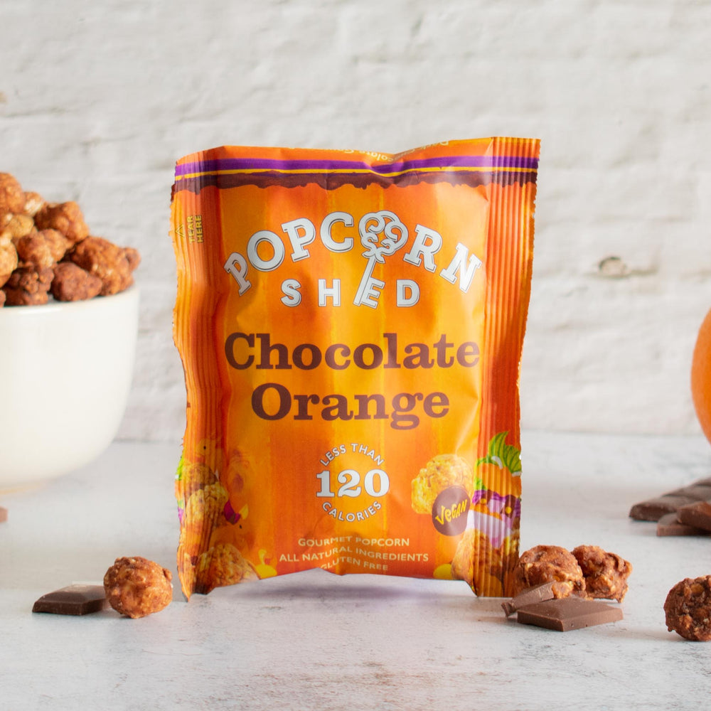 Chocolate Orange Popcorn Snack Pack