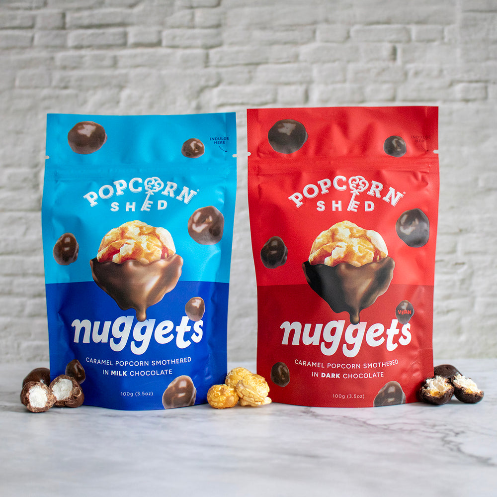 Dark Chocolate Popcorn Nuggets