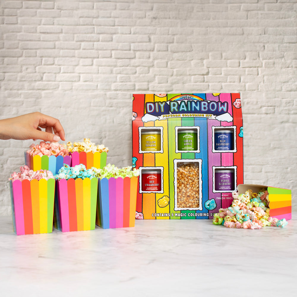 Rainbow DIY Rainbow Popcorn Colouring Kit