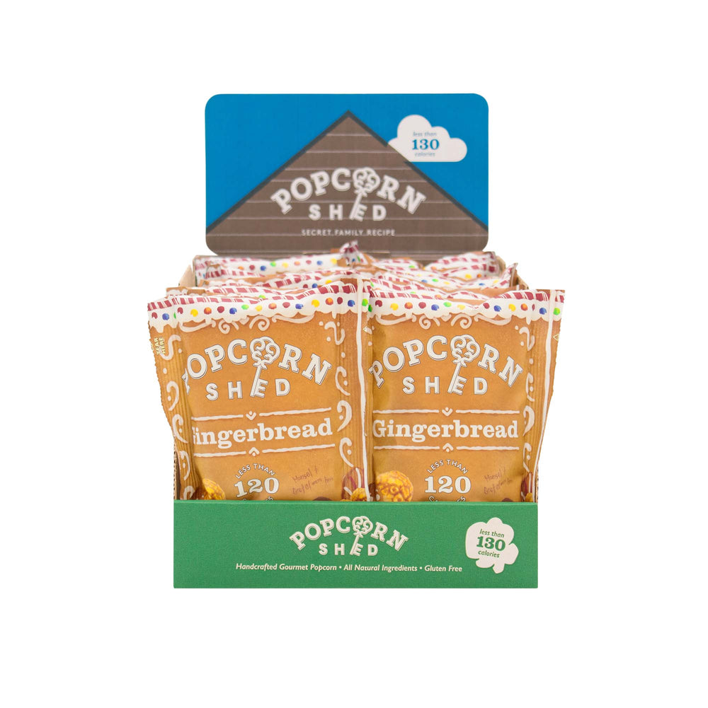 Gingerbread Popcorn Snack Packs | 16 Pack