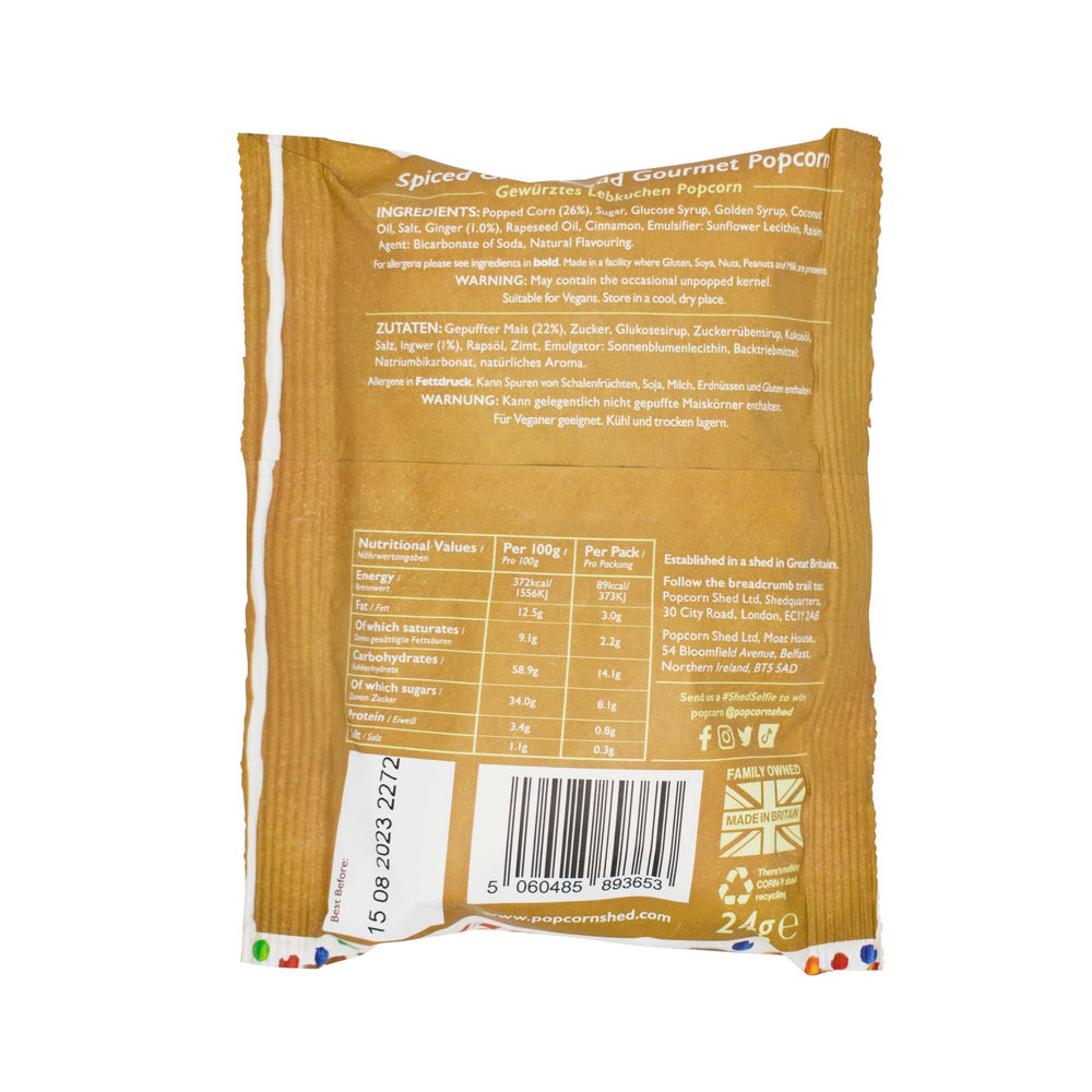 Gingerbread Popcorn Snack Packs | 16 Pack
