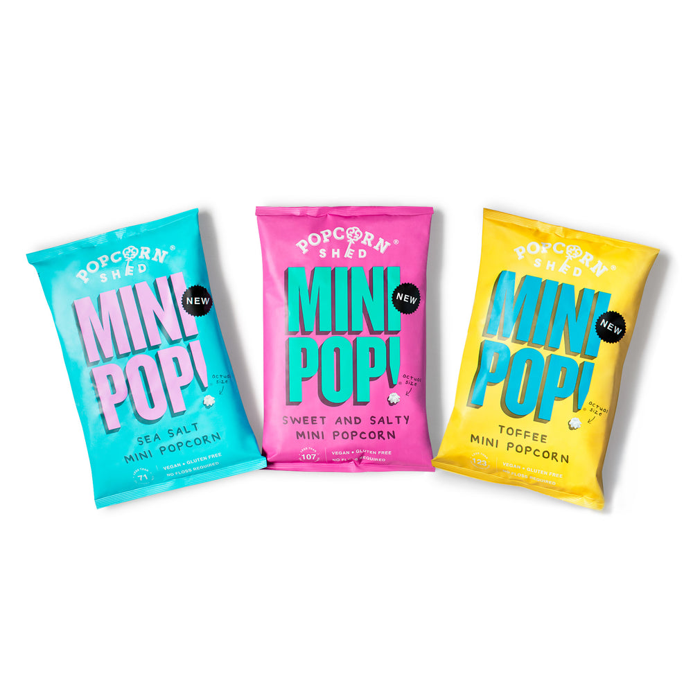 Mini Pop!® Popcorn Favourites Sharing Selection Bundle - 3 Vegan Flavours