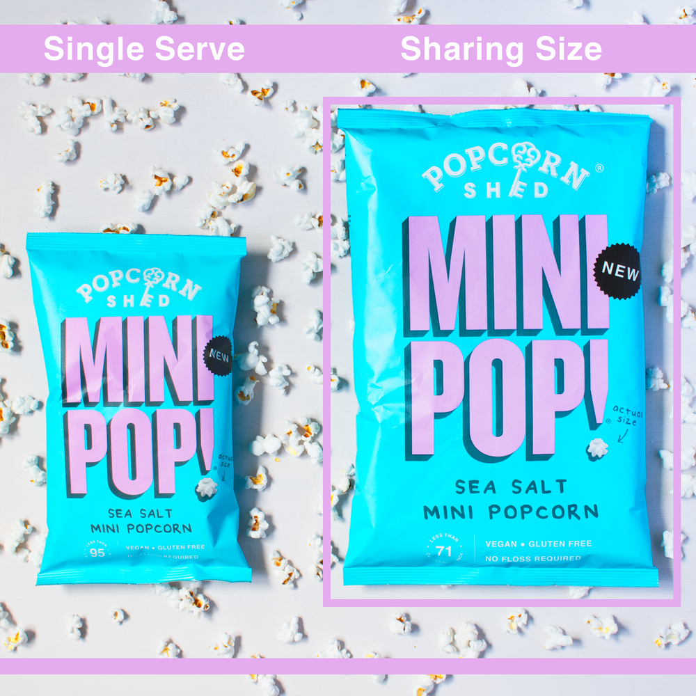 Mini Pop!® Sea Salted Popcorn | Case of 10 Sharing Bags