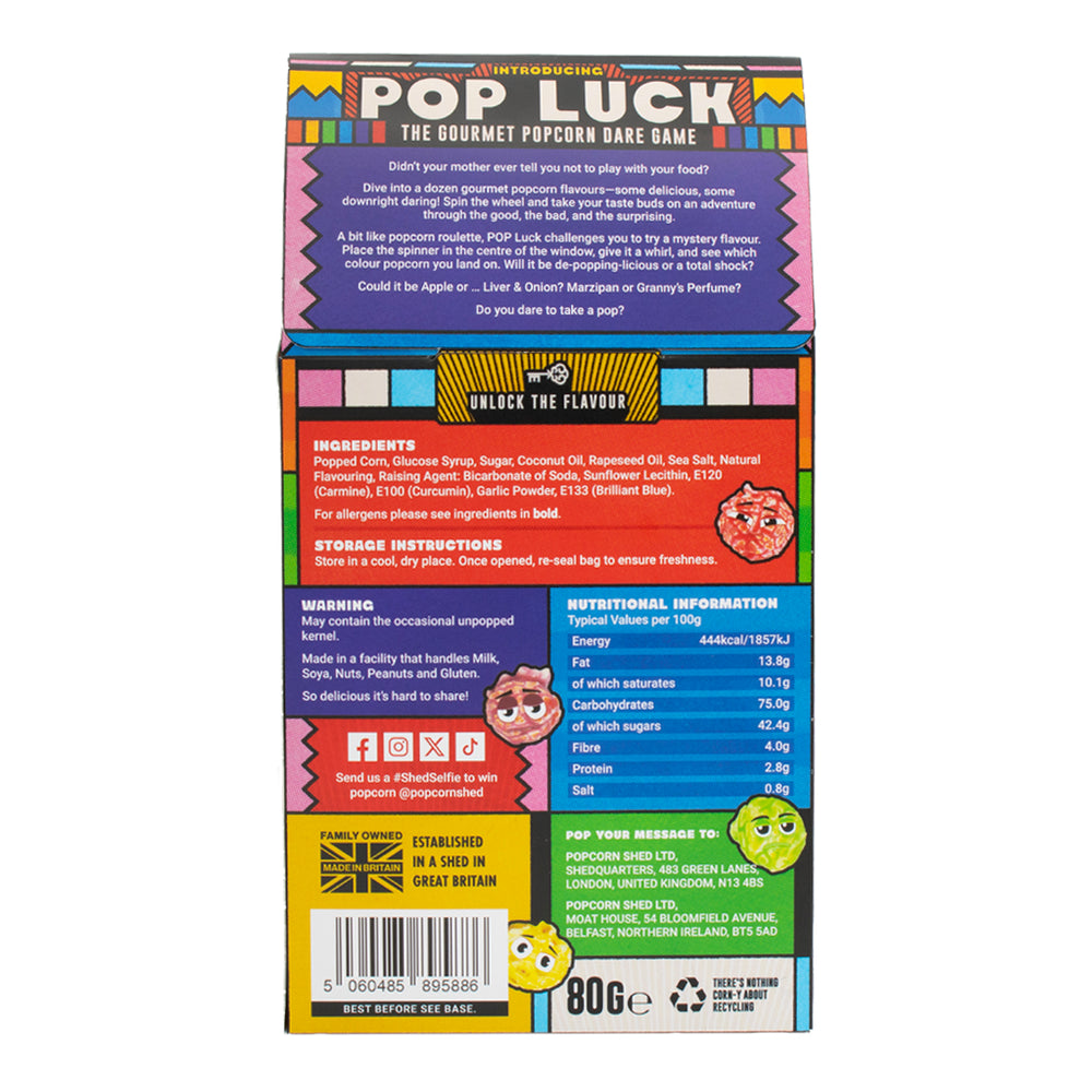 Pop Luck Popcorn Shed Dare Game | Free Delivery