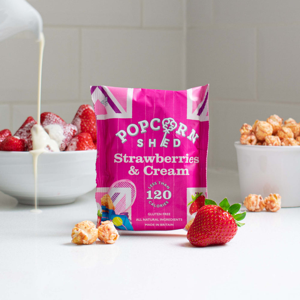 Strawberries & Cream Popcorn Snack Packs | 16 Pack